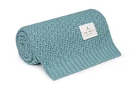 Koce i narzuty dla dzieci - MEMI Bambusowy kocyk teal 80x100 - chain 63602-uniw - miniaturka - grafika 1