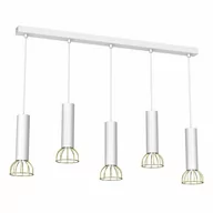 Lampy sufitowe - Milagro Lampa wisząca DANTE White/Gold 5xGU10 MLP7256 - miniaturka - grafika 1