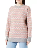 Swetry damskie - ALARY Damski sweter z dzianiny 15525117-AL01, różowy wielokolorowy, XS/S, Różowy, wielokolorowy., XS-S - miniaturka - grafika 1