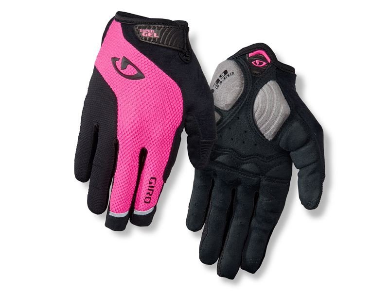 Giro, Rękawiczki kolarskie damskie, Strada Massa SG LF bright pink, różowy, rozmiar L