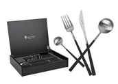 Zestawy sztućców - Belo Inox Sztućce Neo Black Silver Plated 6/24 267670 - miniaturka - grafika 1