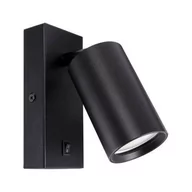 Lampy ścienne - Ideus Kinkiet LAMPA ścienna DARIA WLL 03953 regulowana OPRAWA metalowa tuba loft czarna 03953 - miniaturka - grafika 1