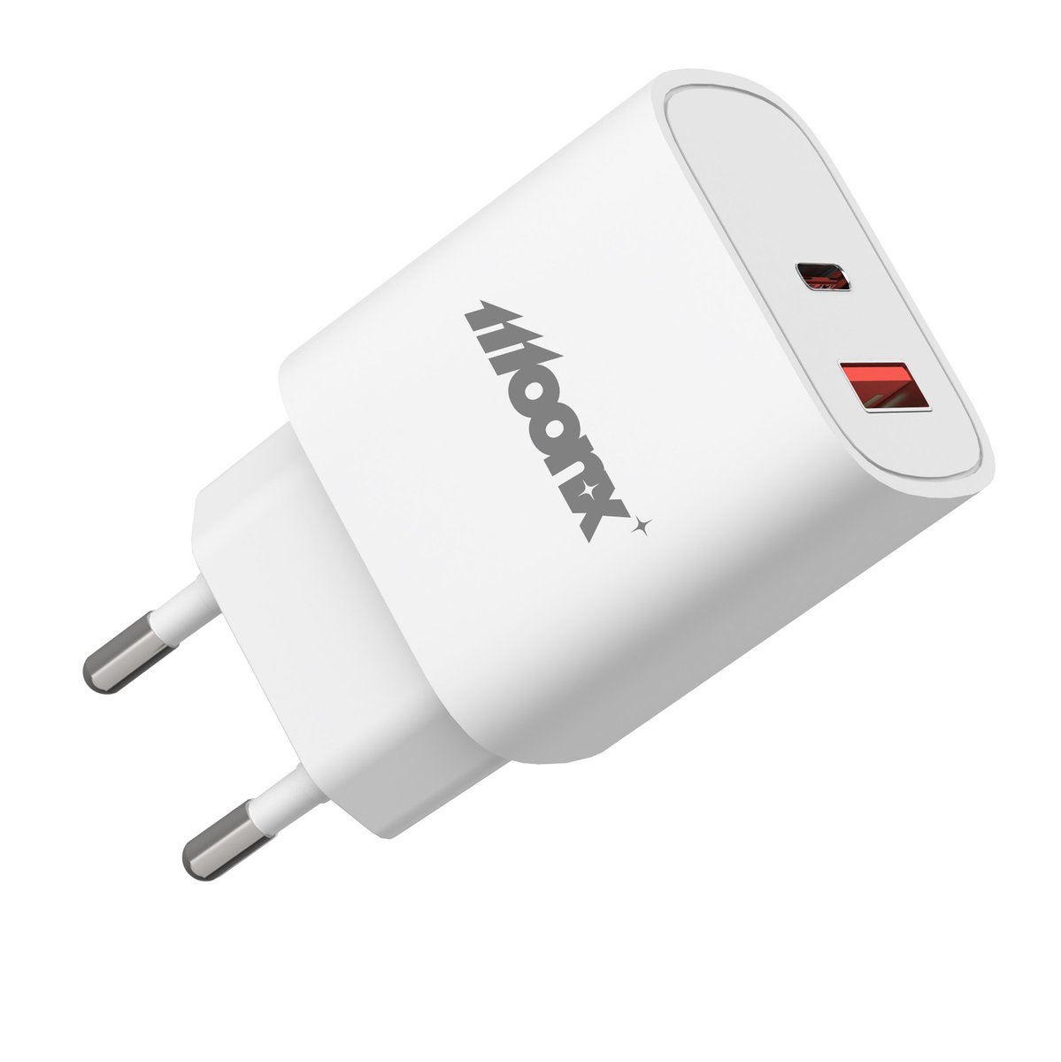 MOONX ładowarka sieciowa MC07 PD 33W 1xUSB-C + 1xUSB QC3.0 Biały