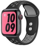 Akcesoria do smartwatchy - Apple Crong Pasek Crong Duo Sport Band do Watch 42/44 mm szary/czarny CRG-44DSB-BLK - miniaturka - grafika 1