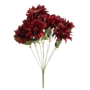 Bukiet Dalii 47cm O17-002 RD01 sztuczny duży czerwony - Sztuczne kwiaty - miniaturka - grafika 1