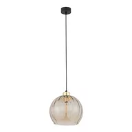 Lampy sufitowe - Devi D25 lampa wisząca 1-punktowa czarna/amber 4636 - miniaturka - grafika 1