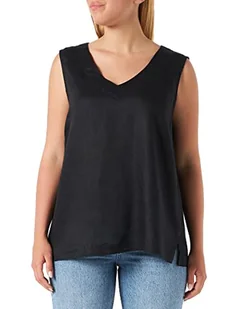 APART Fashion Lniany top, czarny, 34-46 - Koszulki i topy damskie - miniaturka - grafika 1