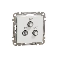Gniazdka elektryczne - Gniazdo TV/SAT/SAT końcowe (4dB), biały SEDNA DESIGN - miniaturka - grafika 1