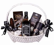 Zestawy upominkowe - Kosz Delikatesowy Białe i Czarne - miniaturka - grafika 1