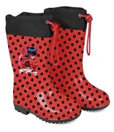 Kalosze damskie - Kalosze ze ściągaczem dla dziewczynki Miraculous Biedronka i Czarny Kot - miniaturka - grafika 1