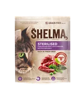 Sucha karma dla kotów - Bezzbożowa sucha karma dla kotów sterylizowanych bogata w wołowinę Shelma 1,4 kg - miniaturka - grafika 1