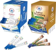 Cukier i słodziki - Diamant Diamant cukier biały + trzcinowy w saszetkach 200szt 1kg x 2 sztuk - miniaturka - grafika 1