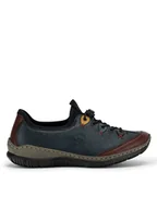 Półbuty damskie - Rieker Półbuty N3271-35 Niebieski - miniaturka - grafika 1