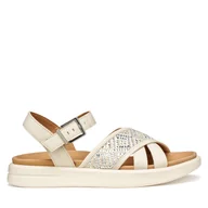 Sandały damskie - Sandały Geox D Xand 2S D65PAB 09B11 C1122 Écru - miniaturka - grafika 1