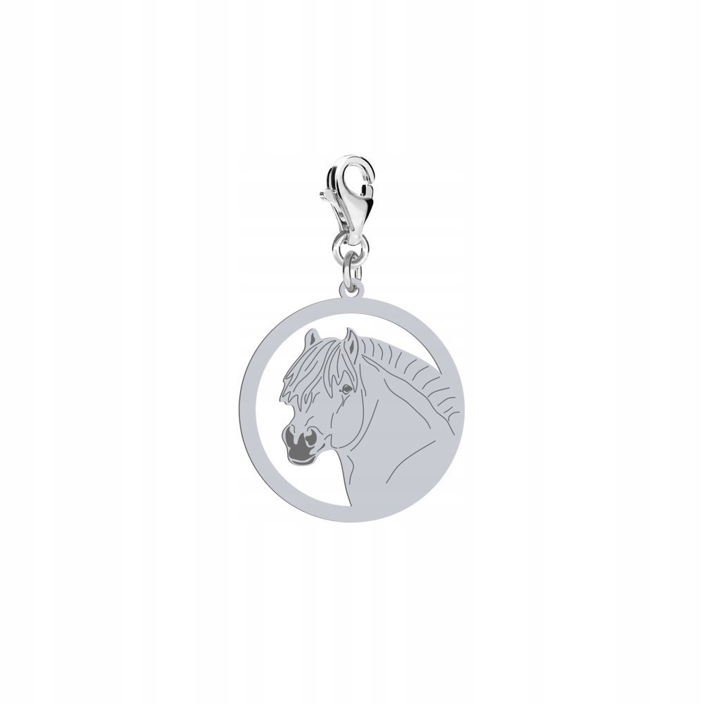 Charms Srebrny Koń Fiordzki 925 Biżuteria Kobieta Prezent DEDYKACJA GRATIS