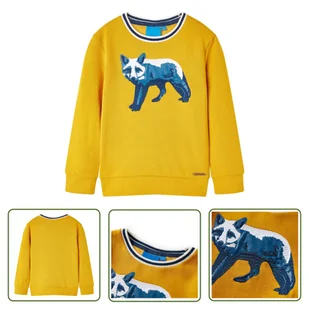 Bluza dziecięca - kolor ochry - 116 - Bluza Dla Dziecka - Bluzy dla dziewczynek - miniaturka - grafika 1