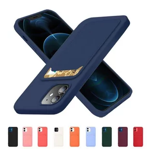Card Case silikonowe etui portfel z kieszonką na kartę dokumenty do Samsung Galaxy A42 5G czarny - Etui i futerały do telefonów - miniaturka - grafika 2