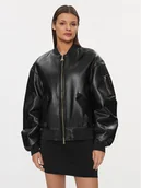 Kurtki damskie - Patrizia Pepe Kurtka z imitacji skóry 8O0123/E005-K103 Czarny Regular Fit - miniaturka - grafika 1