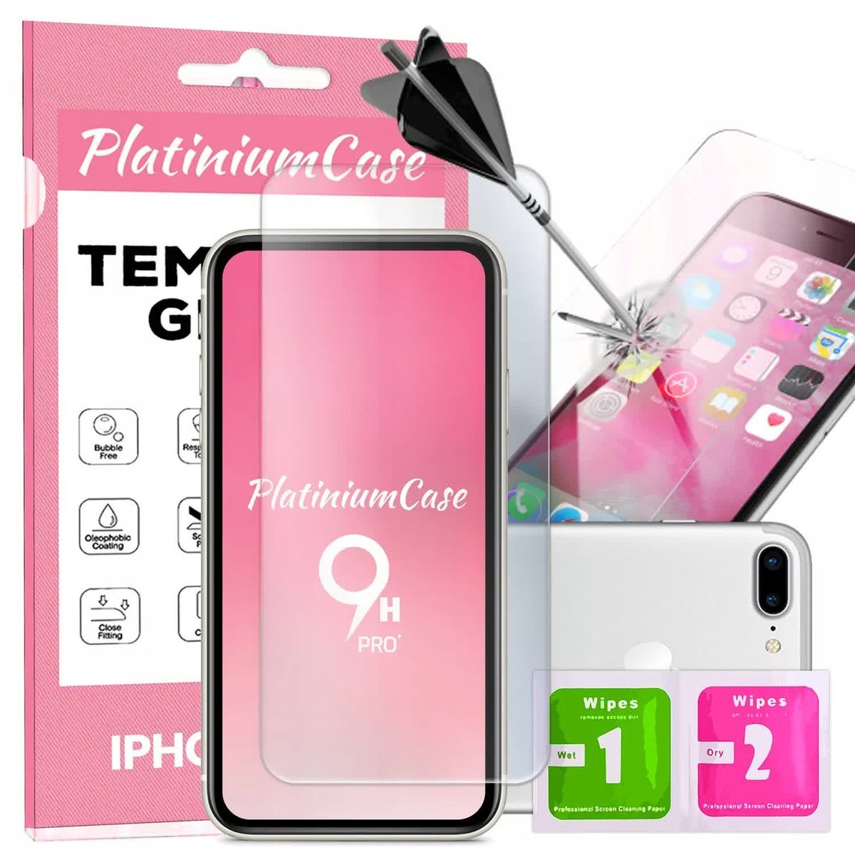 Szkło hartowane 9H szybka ekran do iPHONE 7 PLUS