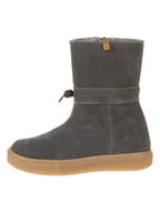 Kozaki damskie - El Naturalista Skórzane kozaki zimowe w kolorze szarym - miniaturka - grafika 1