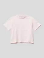 Koszulki dla dziewczynek - T-shirt z nadrukiem z logo - miniaturka - grafika 1