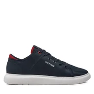 Sneakersy męskie - Sneakersy Tommy Hilfiger Lightweight Cup Mesh FM0FM05115 Granatowy - miniaturka - grafika 1