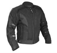 Odzież motocyklowa - Bikers Gear Australia Chicane Lekka letnia kurtka motocyklowa z siatką Air Flow z CE 1621-1, zdejmowana, wodoodporna wkładka Cordura, czarna, rozmiar 3XL - miniaturka - grafika 1