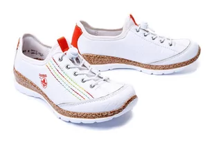 RIEKER N42T0-81 sneaker white, półbuty damskie - Rieker - Półbuty damskie - miniaturka - grafika 1