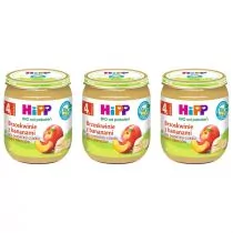 Hipp Brzoskwinie z bananami po 4. miesiącu zestaw 3 x 125 g Bio - Desery dla dzieci - miniaturka - grafika 1
