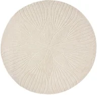 Dywany - DYWAN Folia Round Stone, wzór 3D, beżowy, wełniany, premium - miniaturka - grafika 1