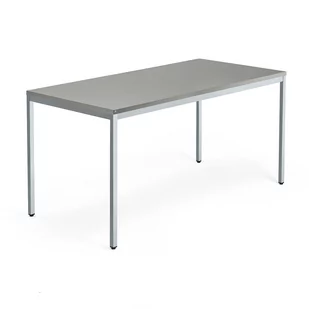 Stół MODULUS, 1600x800 mm, srebrna rama, jasnoszary - Stoły i stoliki do biura - miniaturka - grafika 1