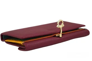 Duży portfel ze złotym zapięciem - Fuksja - Portfele - miniaturka - grafika 6