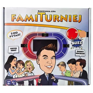FAMI TURNIEJ rodzinna gra planszowa dla dzieci rodziny i na imprezę. Zabawa w Teleturniej telewizyjny quiz - Gry planszowe - miniaturka - grafika 1