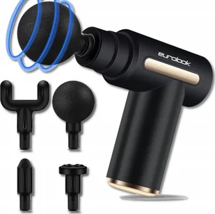 PISTOLET DO MASAŻU BEZPRZEWODOWY MASAŻER DO PLECÓW CIAŁA 4 KOŃCÓWKI MOCNY [MG-01 Black] - Masażery - miniaturka - grafika 1