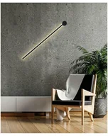 Lampy ścienne - Lampa Ścienna Kinkiet Ścienny Ikar Czarny 80 cm - miniaturka - grafika 1