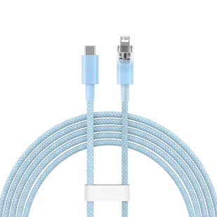 Kabel szybko ładujący Baseus USB-C do Lightning Explorer Series 2m, 20W (niebieski) - Kable - miniaturka - grafika 17