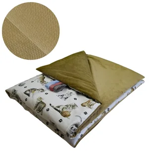 Kocyk Dziecięcy 75x100 Ocieplany Kotki Białe/Beż Bawełna/Velvet Polski Producent - Koce i narzuty dla dzieci Kocyk Dziecięcy 75x100 Ocieplany Kotki Białe/Beż Bawełna/Velvet Polski Producent - Koce i narzuty dla dzieci - miniaturka - grafika 1