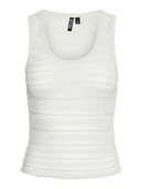 Koszulki i topy damskie - Pieces Top "Agda" w kolorze białym - miniaturka - grafika 1