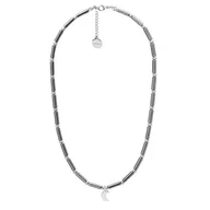 Naszyjniki - Naszyjnik srebrne hematyty z charmsem księżycem do graweru - Manoki - miniaturka - grafika 1