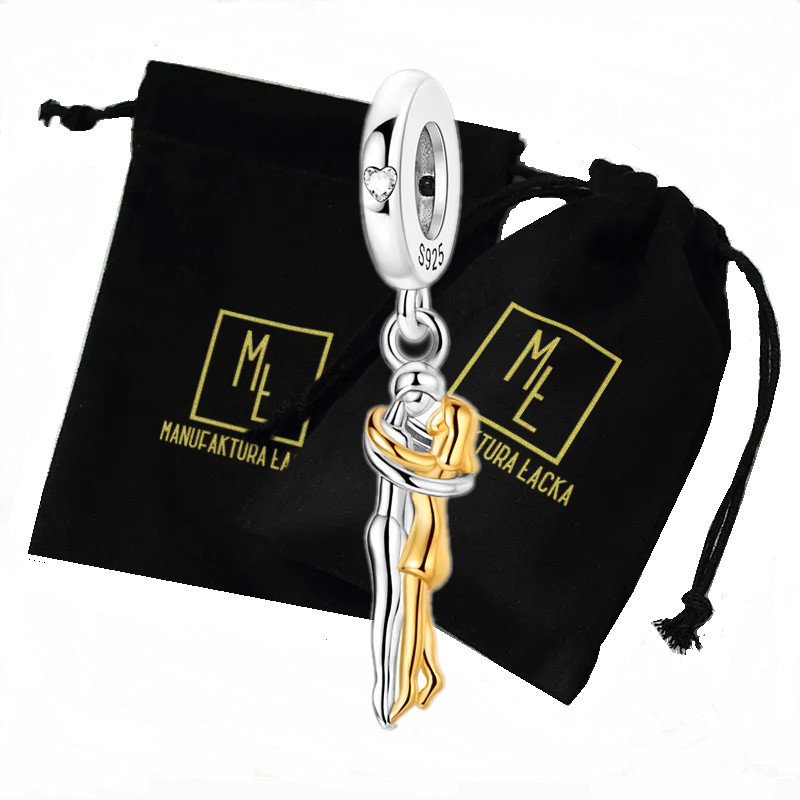 Charms Zawieszka Szczęście Młoda Para Prezent Srebro 925 Damska