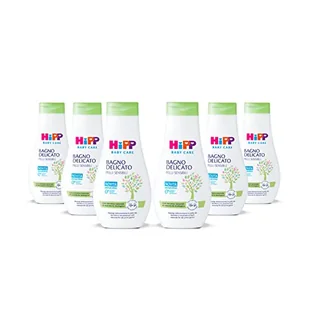 HiPP Baby Care delikatna kąpiel, żel pod prysznic dla dzieci, delikatnie oczyszcza i regeneruje, bez łez, dla skóry wrażliwej, neutralne pH, z naturalnym ekstraktem z organicznych migdałów, 6 szt. 350 - Kosmetyki kąpielowe dla dzieci - miniaturka - grafika 1