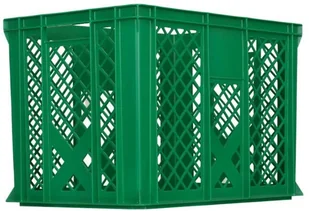 Artech Pojemnik transportowy EURO 410, dno i ścianki ażurowe, wym. 600 x 400 x 410 mm zielony - Pojemniki przemysłowe - miniaturka - grafika 1
