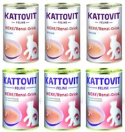 Mokra karma dla kotów - Kattovit Drink Niere/Renal kurczak/kaczka 6x135ml puszka - miniaturka - grafika 1