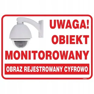 Tablica Obiekt monitorowany 70x100cm PCV 3mm - Akcesoria BHP - miniaturka - grafika 1