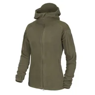Bluzy damskie - Polar Helikon Womens Cumulus Heavy Fleece Jacket - Taiga Green - miniaturka - grafika 1