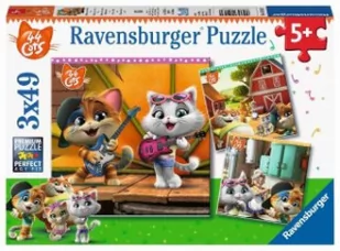 Ravensburger Puzzle 44 koty 3 x 49 elem 050130 050130 - Puzzle - miniaturka - grafika 3