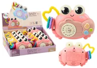 Grzechotki dla dzieci - Krab Aparat Grzechotka Projektor Na Baterie Dźwięki Różowy LEAN TOYS - miniaturka - grafika 1