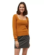 Swetry damskie - Desires Damski sweter szary z kwadratowym dekoltem, 5835 Buckthorn Brown, XXL - miniaturka - grafika 1