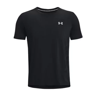 Koszulki sportowe męskie - Męska koszulka do biegania Under Armour UA Iso-chill Laser Heat SS - czarna - UNDER ARMOUR - grafika 1