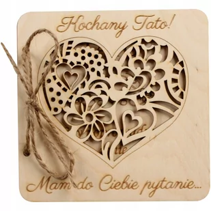 Kartka z pytaniem dla taty czy poprowadzisz mnie do ołtarza ŚLUB - Dekoracje domu - miniaturka - grafika 1